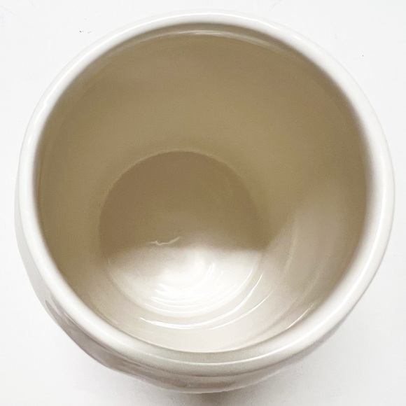 Rae Dunn RARE Cream Dimpled Santa Down Chimney WISH Christmas Canister No Lid - Picture 4 of 6